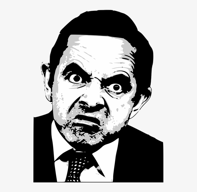 Rowan Atkinson - Mr Bean Stencil, transparent png #1193529