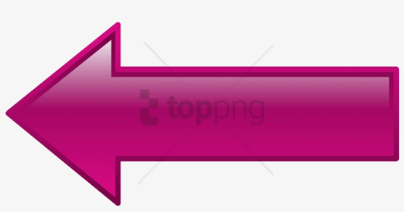 L Shaped Arrow Pink Filled - Purple Left Arrow, transparent png #1193551