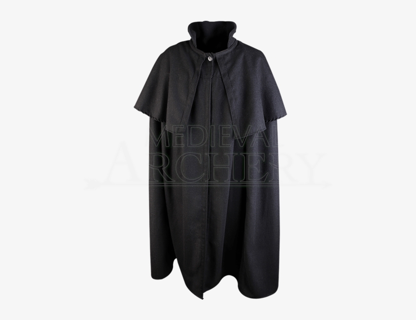 Wool Bron Cloak With Mantle - Cloak With Mantle, transparent png #1193775