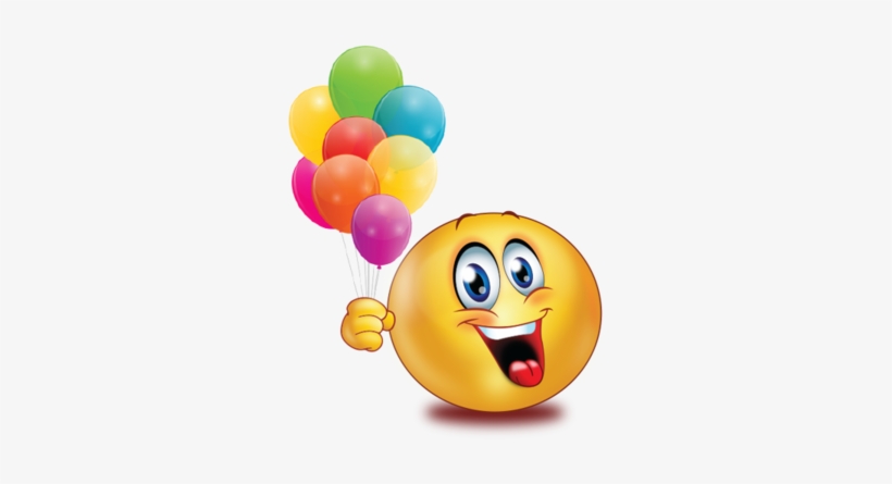 Happy With Balloons - Smiley Face Waving Goodbye, transparent png #1194125