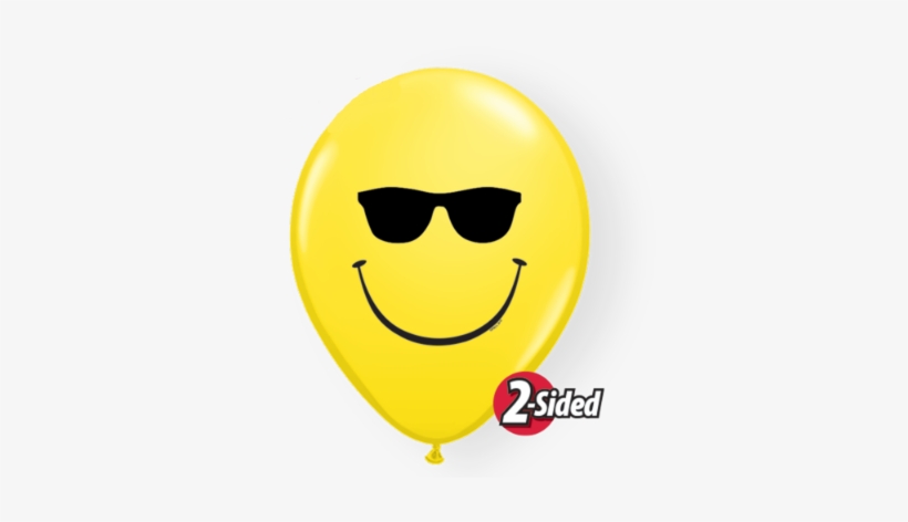 $21 - - 11" Yellow 50 Count Smile Face Sunglasses - Mylar Balloons, transparent png #1194302