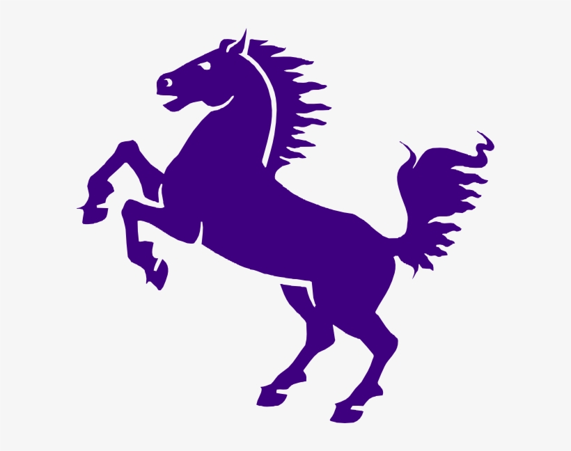 Horseshoe Clipart Purple - Purple Mustang Horse, transparent png #1194303