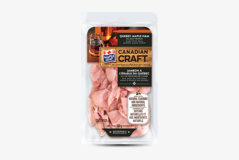 Maple Leaf Canadian Craft™ Québec Maple Ham Sliced - Maple Leaf Foods Canadian Craft, transparent png #1194599