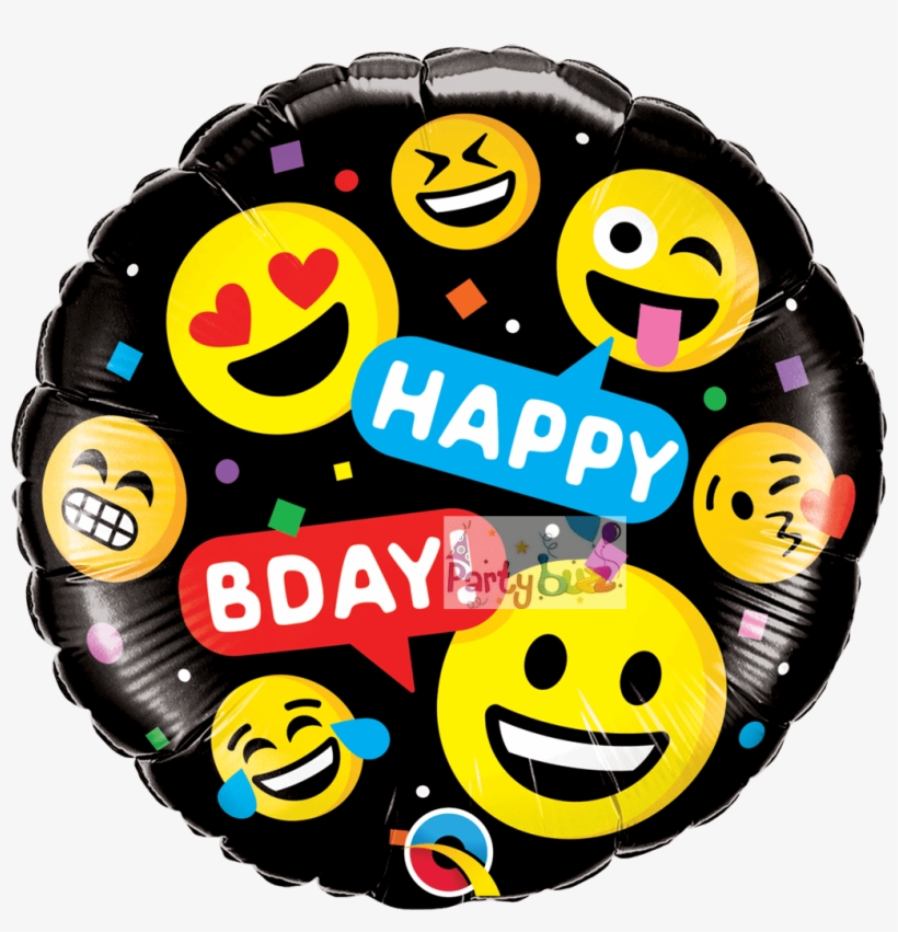 Emoji Funny Faces Foil Birthday Balloon - Duck Dynasty Happy Birthday Boss Foil Balloon, transparent png #1194661