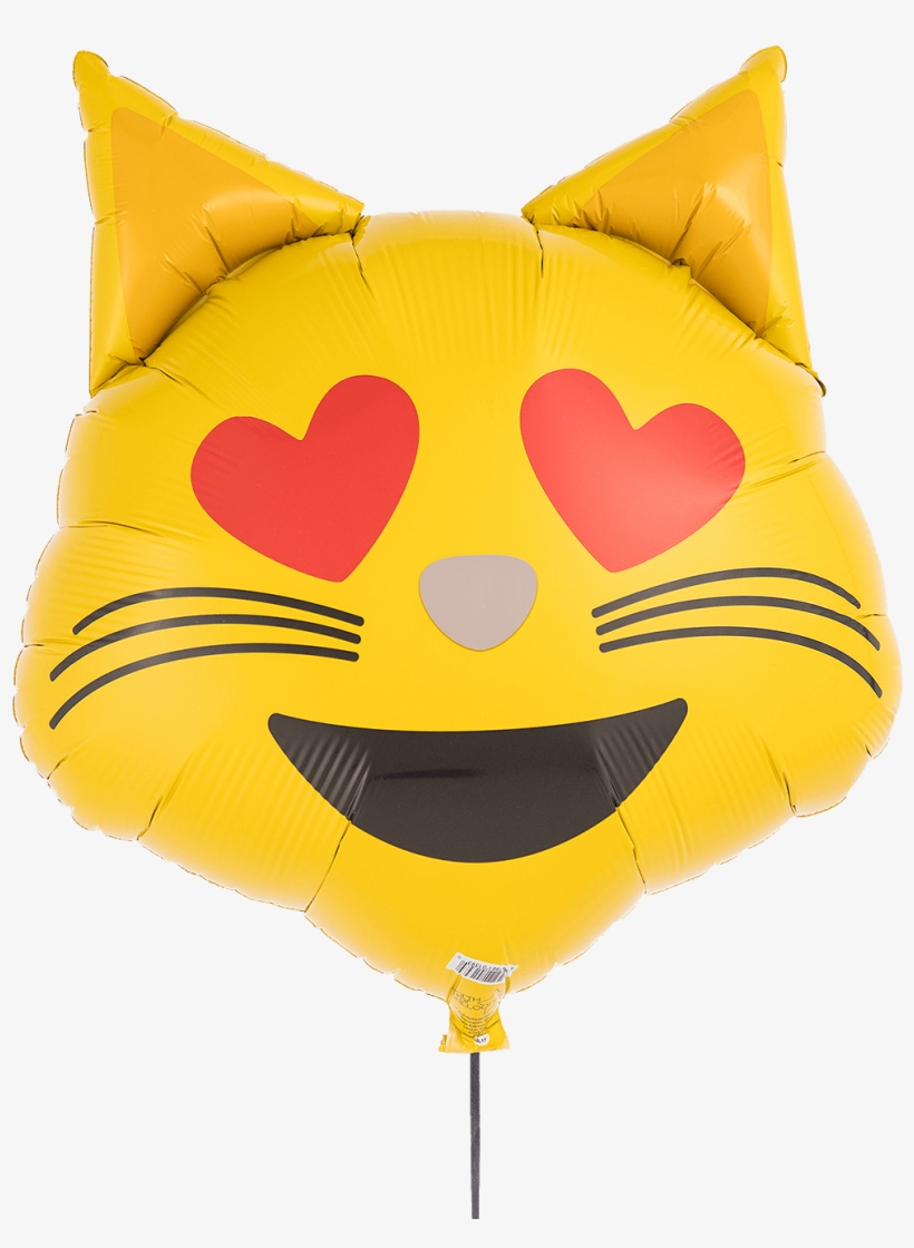Emoji Cat Heart Eyes - Cat, transparent png #1194693
