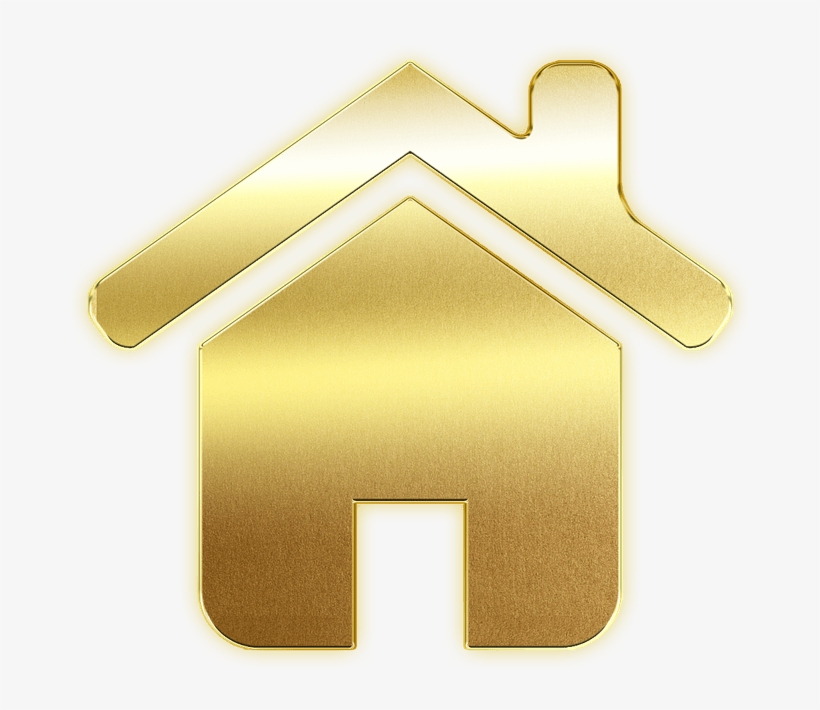 Icon, House, Home, Button, Logo, Gold - Icono De Casa Png, transparent png #1194935