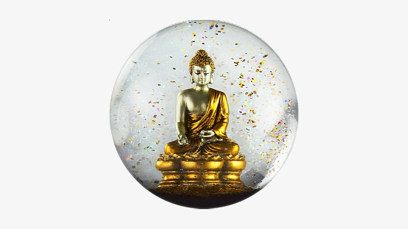 Snowglobes - Coolsnowglobes Gold Buddha Snow Globe, transparent png #1195495
