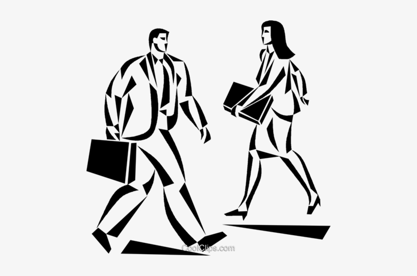 Man And Woman Walking Past Each Other Royalty Free - Illustration, transparent png #1195602