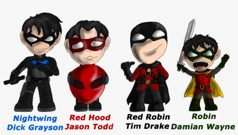 Chibi Robins By Maygirl - Draw Chibi Red Robin, transparent png #1195826