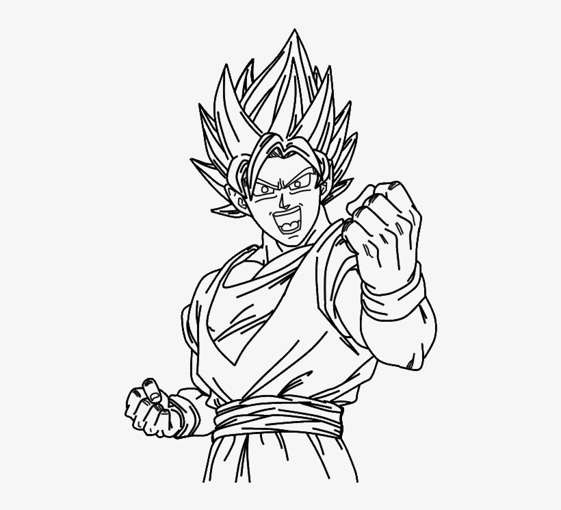 Goku Ssj - Ssj Goku Black And White, transparent png #1195911