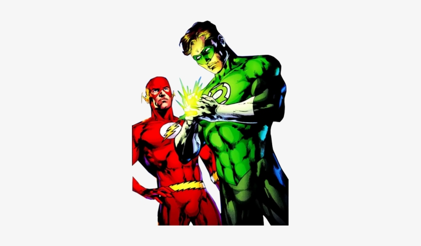 Green Lantern And The Flash Psd50614 - Green Lantern Dc Comic, transparent png #1196029