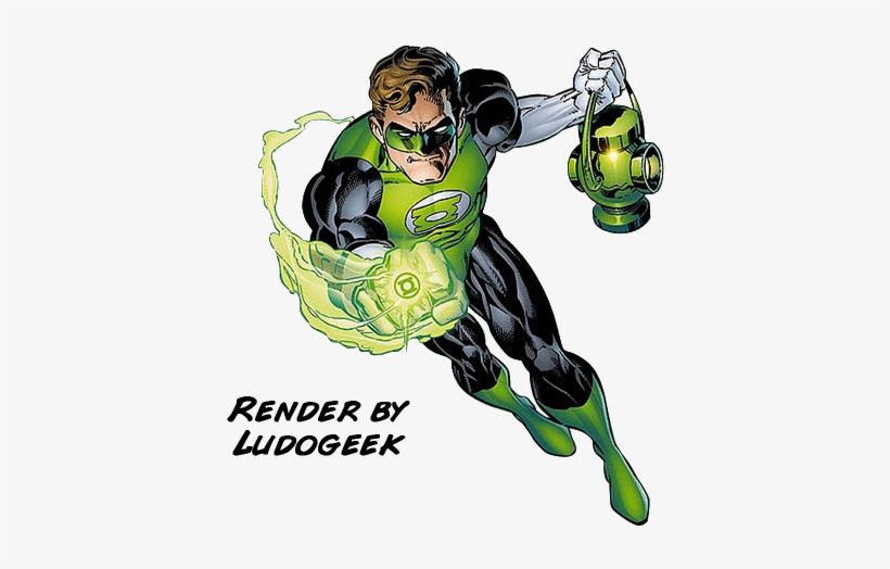 Render Hal Jordan Green Lantern Dc Comics - Green Lantern Comic Png, transparent png #1196046