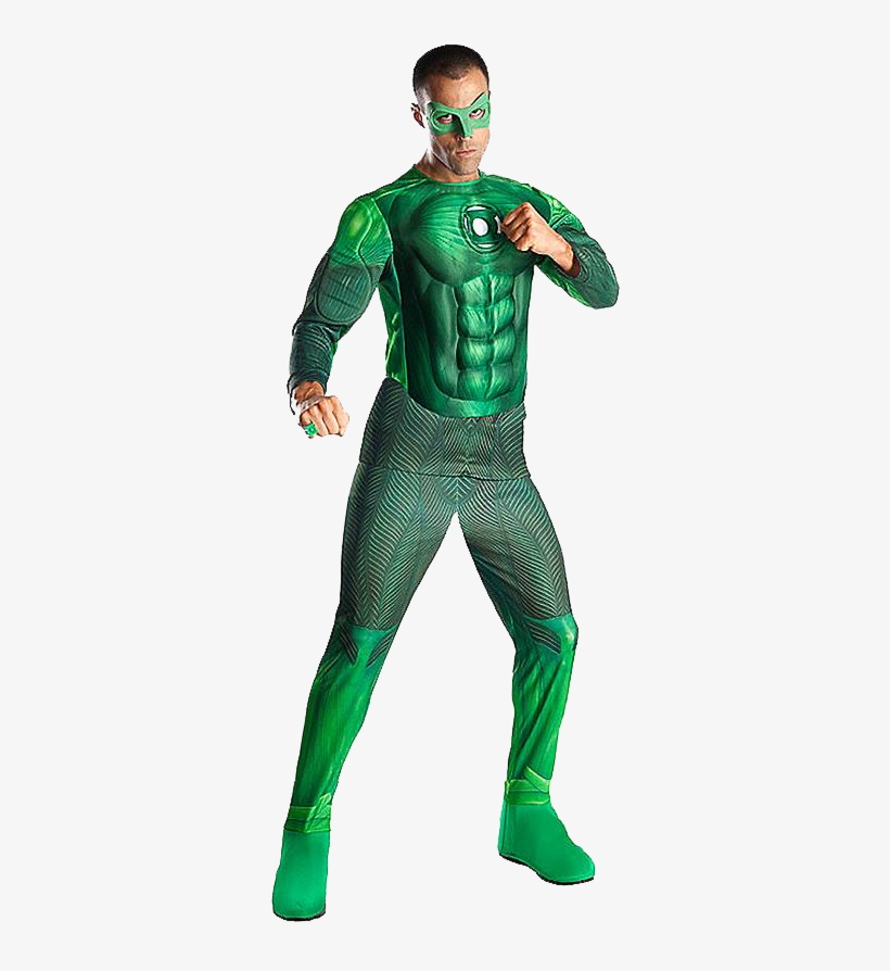 Mens Shiny Hal Jordan Green Lantern Deluxe Costume, transparent png #1196265