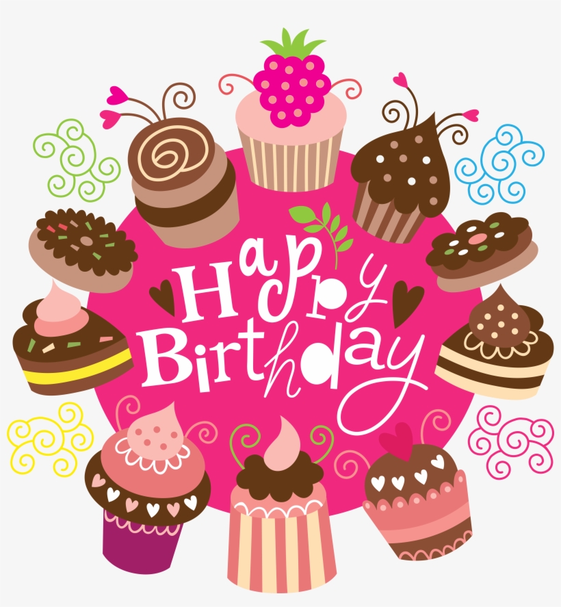 Happy Birthday Clipart With Cakes Image - Happy Birthday Clipart, transparent png #1196745