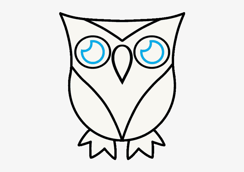 How To Draw A Cartoon Owl In A Few Easy Steps Easy Symmetrical Owl