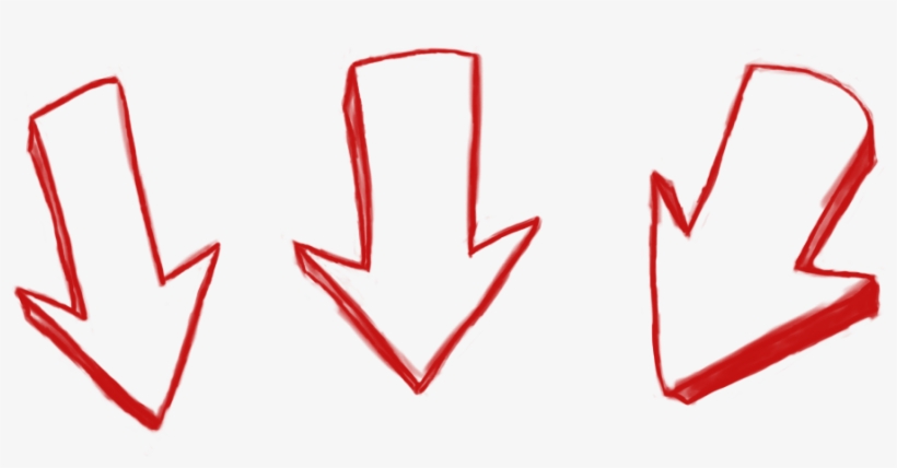 Img 3 Arrow Down Drawn - 3 Arrows Down, transparent png #1197446