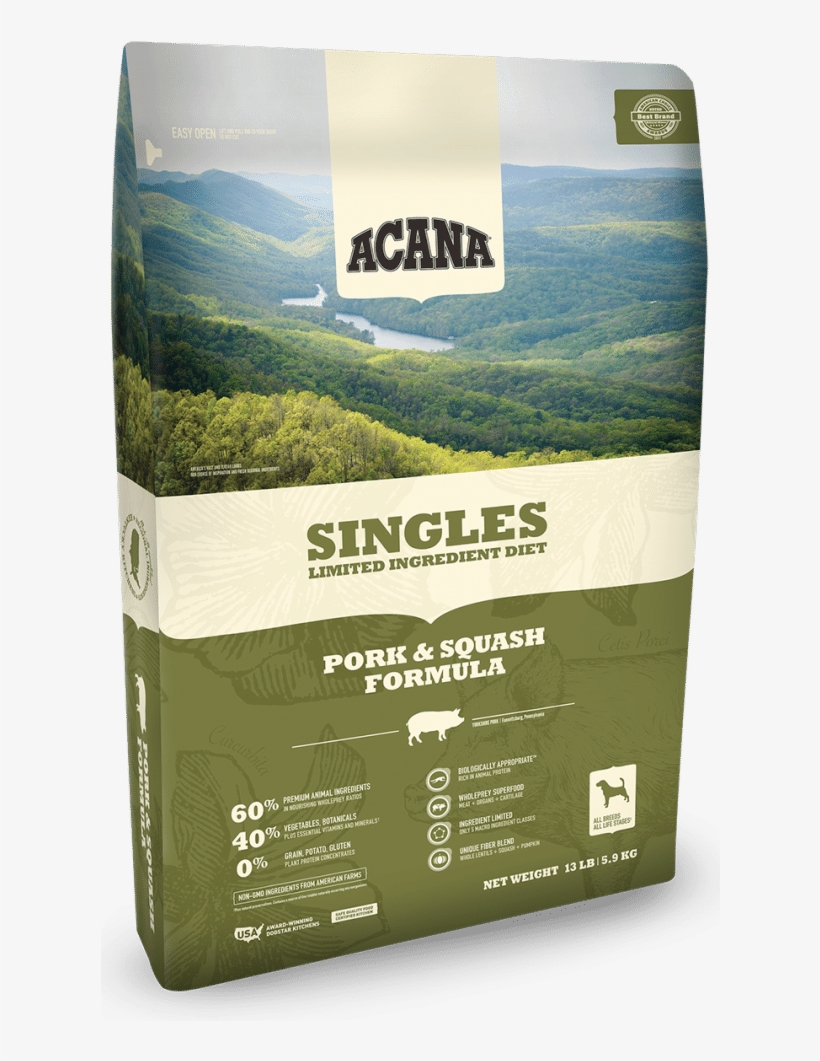 Acana Singles Limited Ingredient Diet Pork And Squash - Acana Dog Food, transparent png #1197541