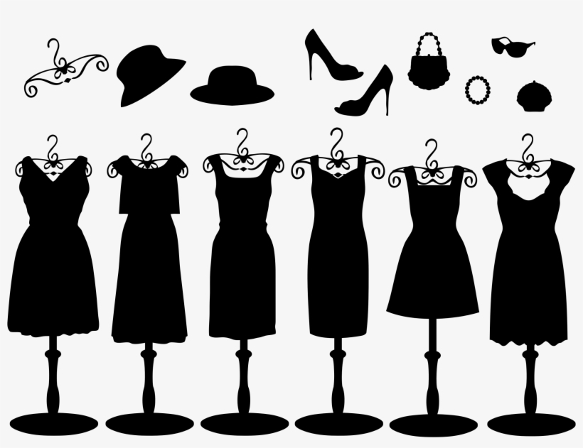 Clipart - Black Dresses Clip Art, transparent png #1197992