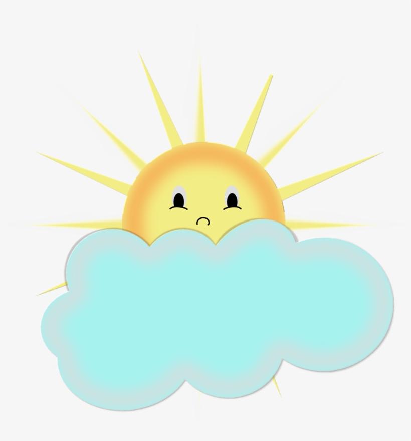Sun Behind Cloud Modern Clipart - Sol E Nuvem Png, transparent png #1198020