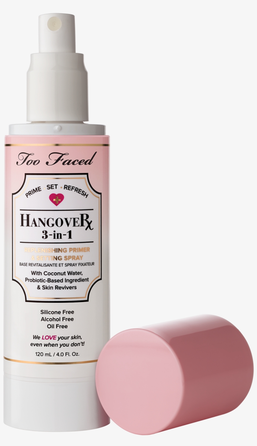 Hangover Setting Spray - Too Faced Hangover 3 In 1 Replenishing Primer &, transparent png #1198545
