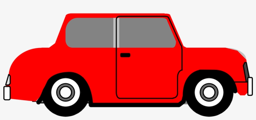 Car Automobile One Door Red Car Car Car Ca - Animated Image Of Car, transparent png #1198876