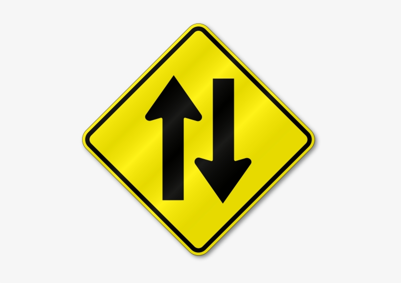 Both Ways Road Sign, transparent png #1199117