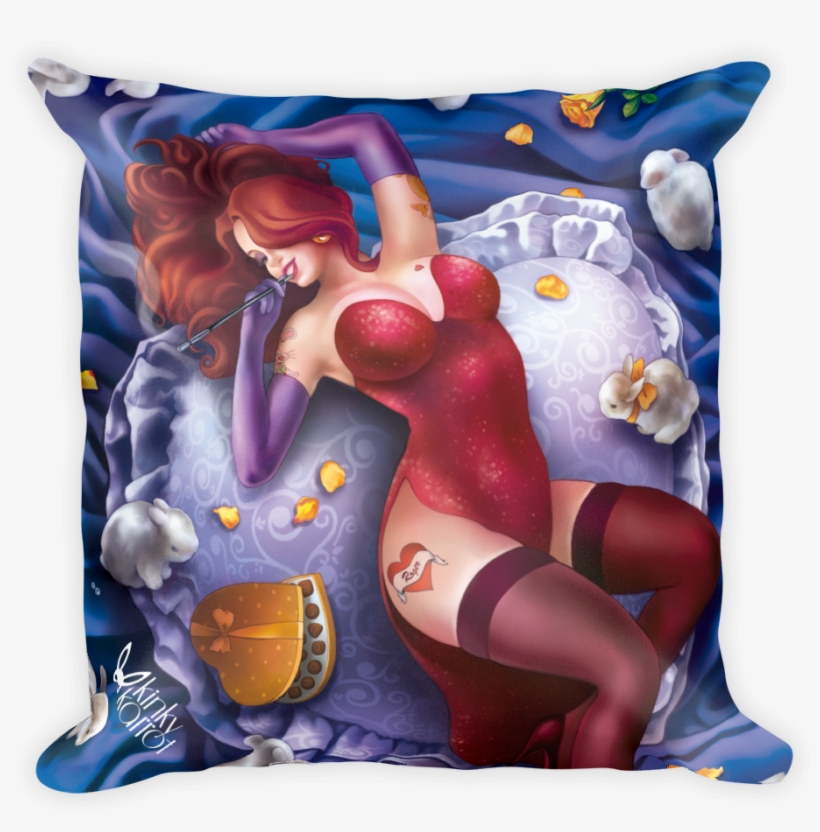 Jessica Rabbit Pin-up Girl Throw Pillow - Cushion, transparent png #1199301