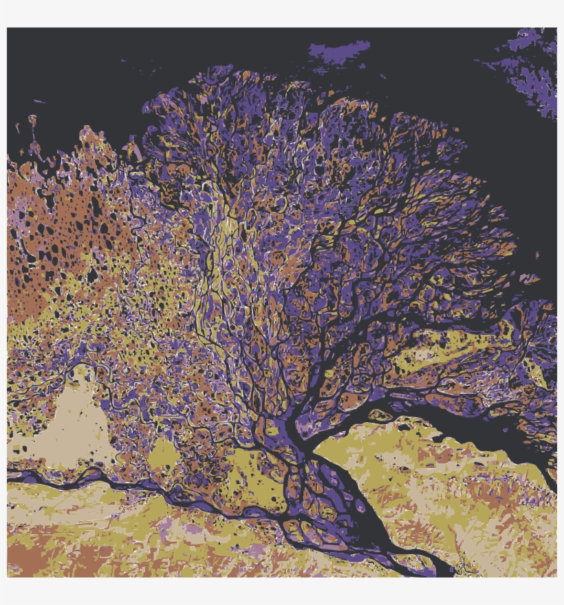 Earth Art From Nasa 51-100 37 Pages - Lena Delta, transparent png #1199401