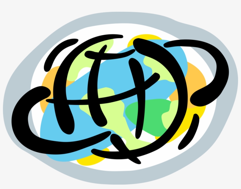 Vector Illustration Of Planet Earth World - Graphic Design, transparent png #1199523