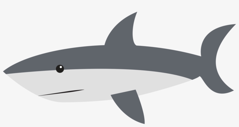 Great White Shark Cartoon Drawing Cartilaginous Fishes - Cartoon Image Of Shark, transparent png #1199695