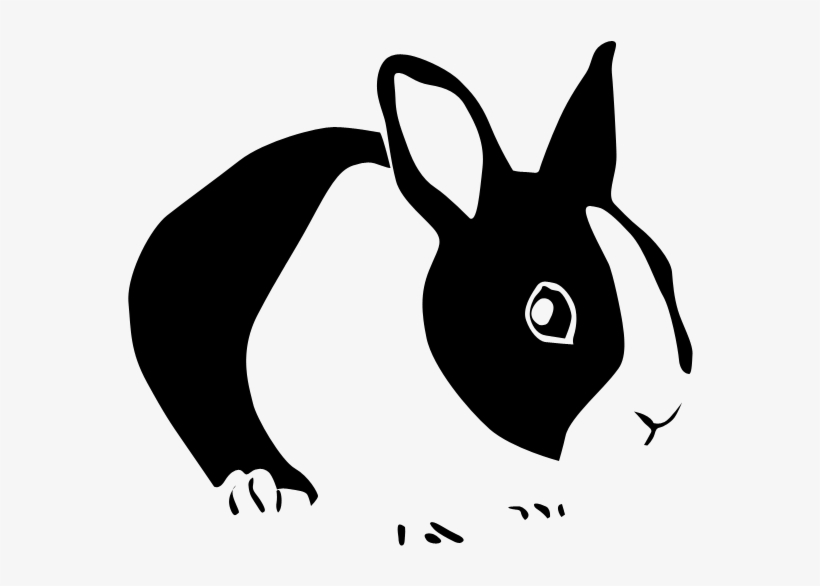 Rabbit Copy - Black And White Rabbit Silhouette, transparent png #1199758
