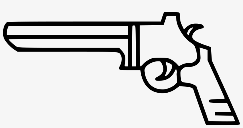 Image Library Download Gun Handgun Suicide Target Svg - Gun Shooting Bullet Drawing, transparent png #120271