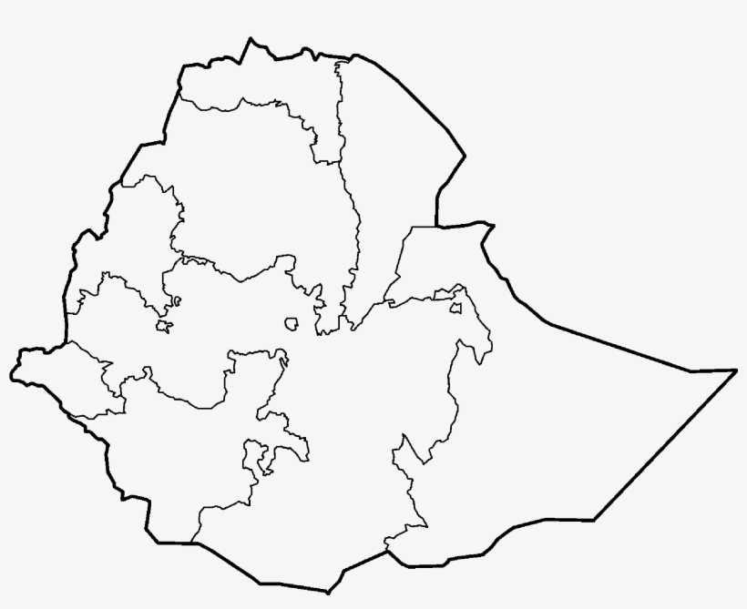 Ethiopia Regions Blank - Map Of Ethiopia, transparent png #120376
