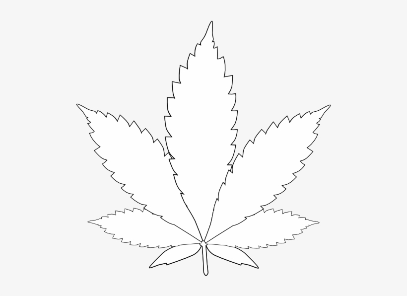 Download Leaf Weed Tattoos - Weed Clipart Black And White, transparent png #120472