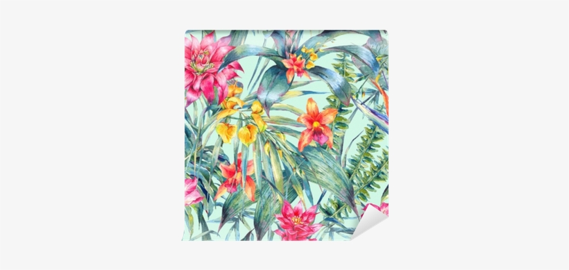 Watercolor Floral Tropical Seamless Pattern - Jk7 Skincare, transparent png #120498