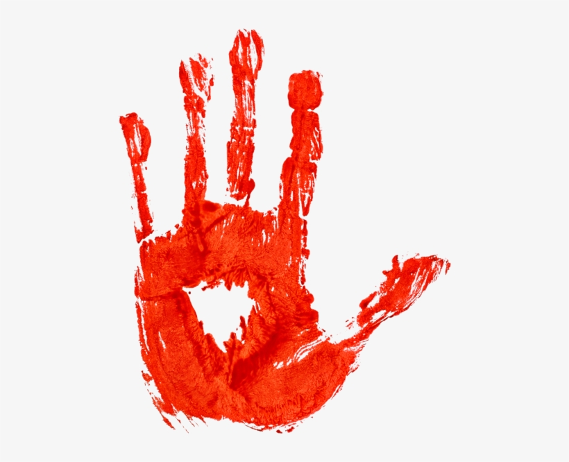 Blood Hand Png - Hand With Blood Png, transparent png #120592