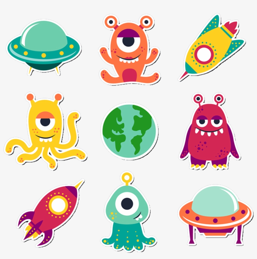 Clip Free Stock Cartoon Clip Art Planet Transprent - Extraterrestres Dibujos, transparent png #120636