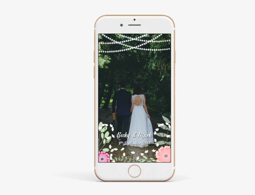 Snapchat Wedding Filter - Einfaches Hochzeits-foto Danken Ihnen Postkarte, transparent png #120802