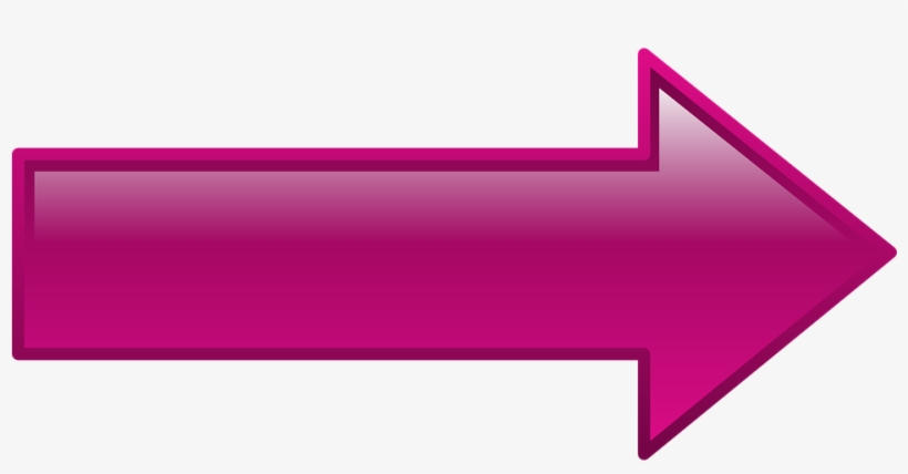 Free Vector Arrow Right Purple Clip Art - Pink Arrow Pointing Right, transparent png #120831