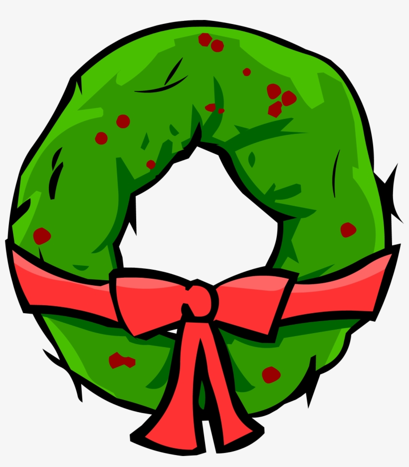 Christmas Wreath - Png - Club Penguin Christmas Furniture, transparent png #120867