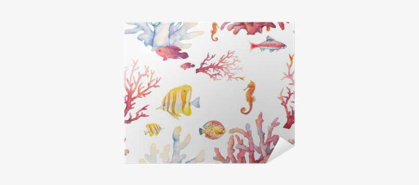 Watercolor Coral Reef Seamless Pattern - 水彩 珊瑚, transparent png #121028