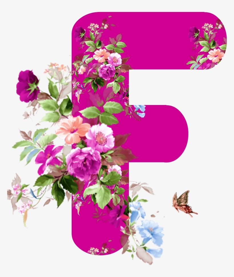 Alfabeto Pink Flores Png - Flower Rose Alphabet Design, transparent png #121142