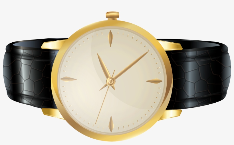 Black Wrist Watch Png Clip Art - Wrist Watch Clipart For Watch, transparent png #121238