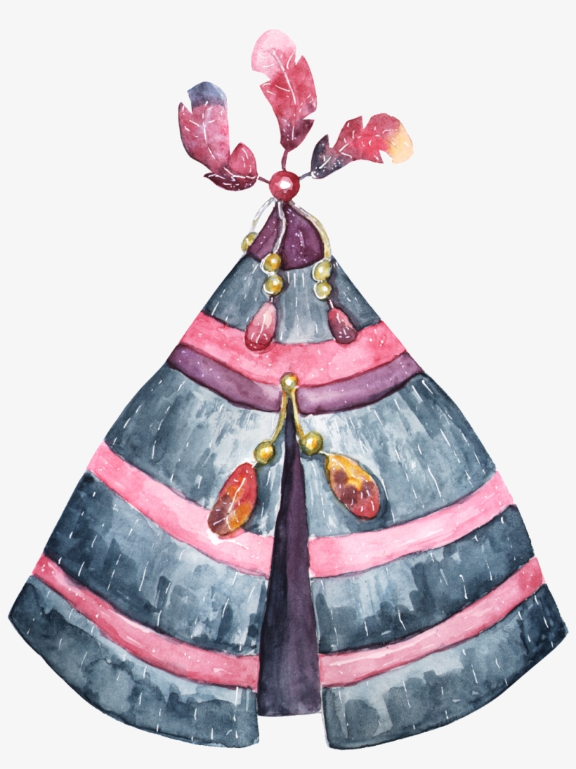 Motif Indien Tribal De Conception De Plume Petite Trousse, transparent png #121452