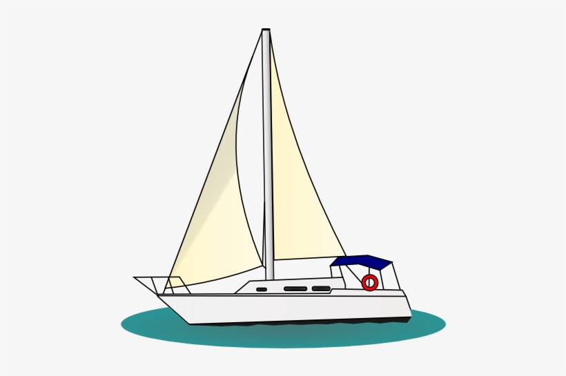 Sailboat Silhouette Png Clip Art - Clip Art Of Yatch, transparent png #121560