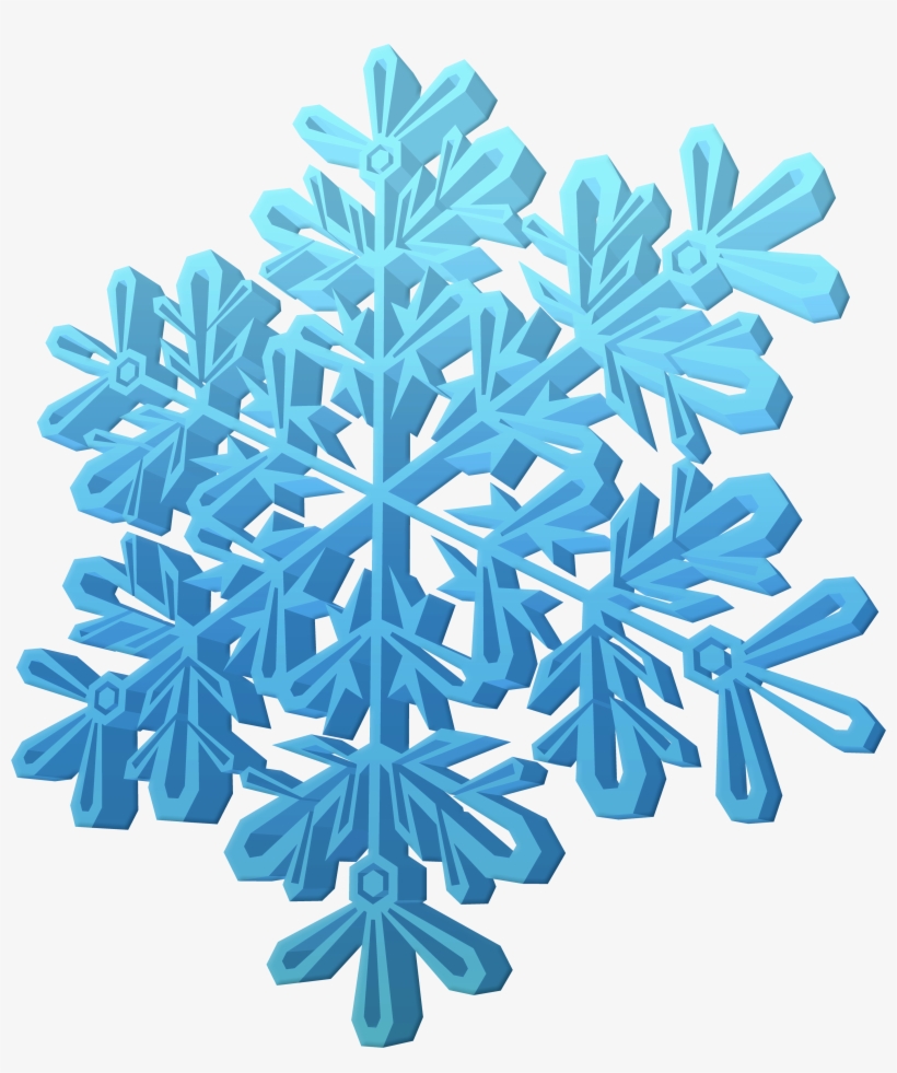 3d Snowflake Png Clipart Image - Clip Art, transparent png #121598