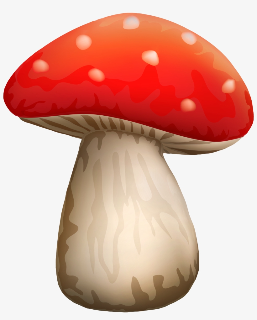 Poisonous Red Mushroom With White Dots Png Clipart - Red Mushroom Png, transparent png #121786