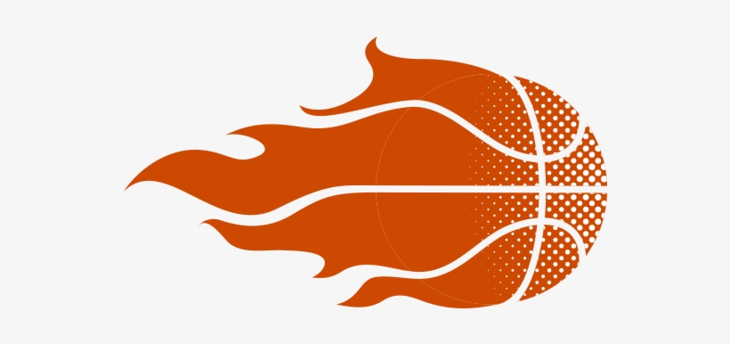 Basketball Logo Sport - Fire Basketball Vector Art, transparent png #121924