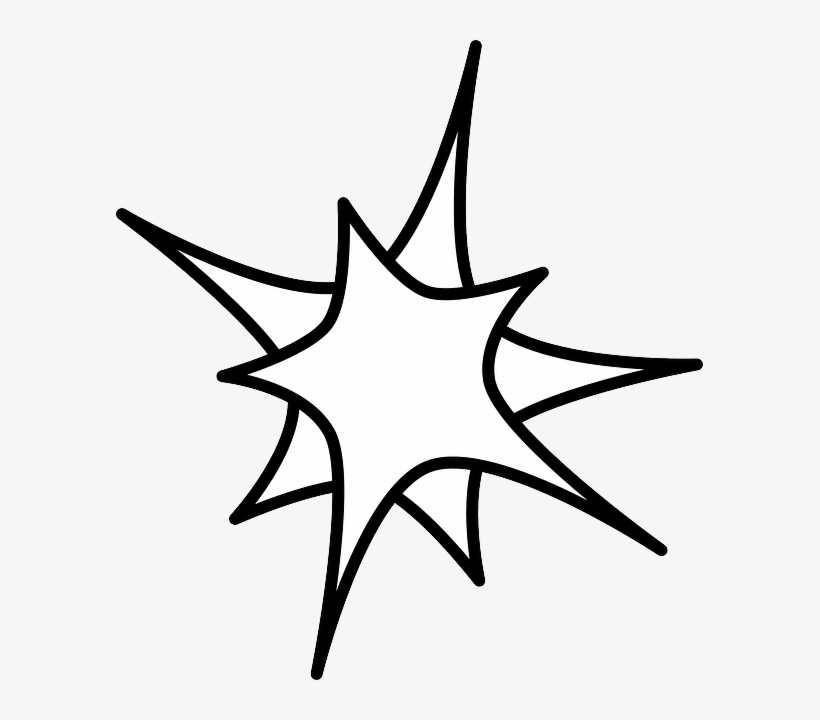 Sign, Black, Symbol, Star, White, Double, Sale, Stars - Star Drawing Outline, transparent png #122105