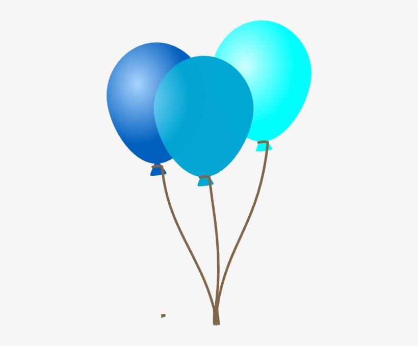 Emmas Blue Balloons Clip Art At Clker - Blue Balloons Clip Art, transparent png #122127